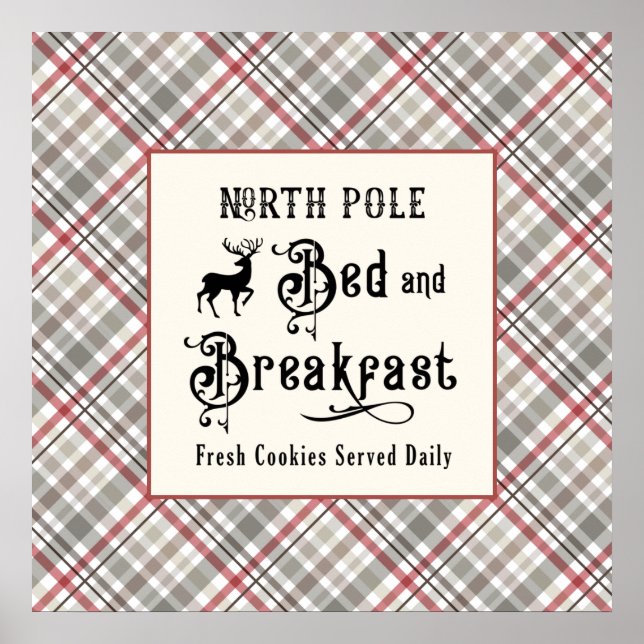 Póster Navidades de la granja North Pole Bed and Breakfas (Frente)