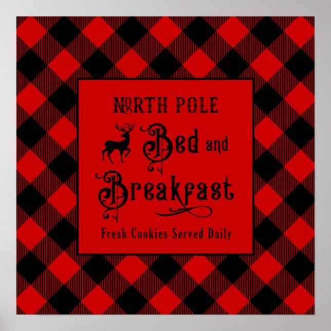 Póster Navidades de la granja North Pole Bed and Breakfas (Frente)