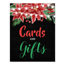 Navidades de la Red Poinsettia Boda de Chalkboard