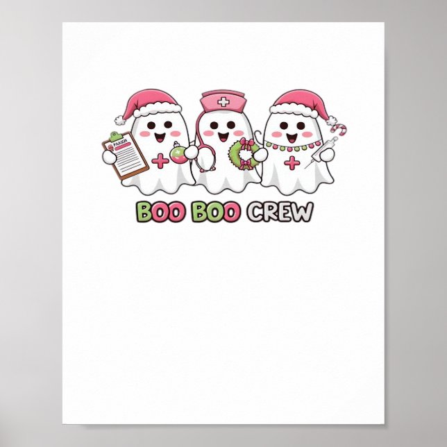 Póster Navidades De La Tripulación Boo Boo, Enfermera Fan (Frente)