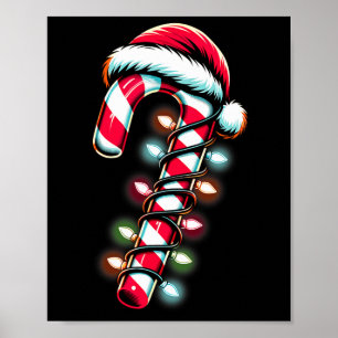 Póster Navidades de la tripulación de Candy Cane alumbran