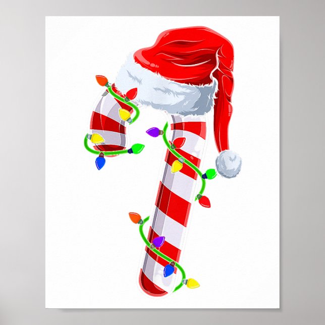 Póster Navidades de la tripulación de Candy Cane alumbran (Frente)
