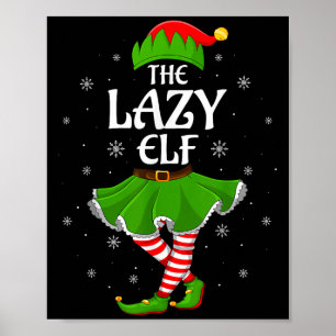 Póster Navidades De Lazy Elf Chicas De Familia Elf Squad 
