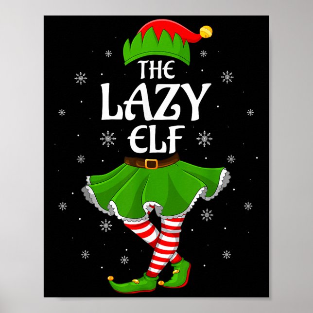 Póster Navidades De Lazy Elf Chicas De Familia Elf Squad  (Frente)