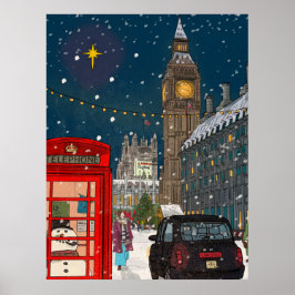 Póster Navidades de Londres inspirados en el Cityscape Re