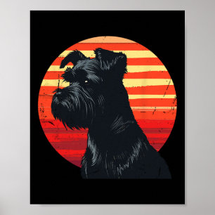 Póster Navidades de los amantes de los perros Schnauzer e