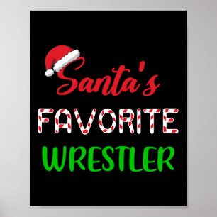 Póster Navidades de lucha libre divertidos favoritos de l