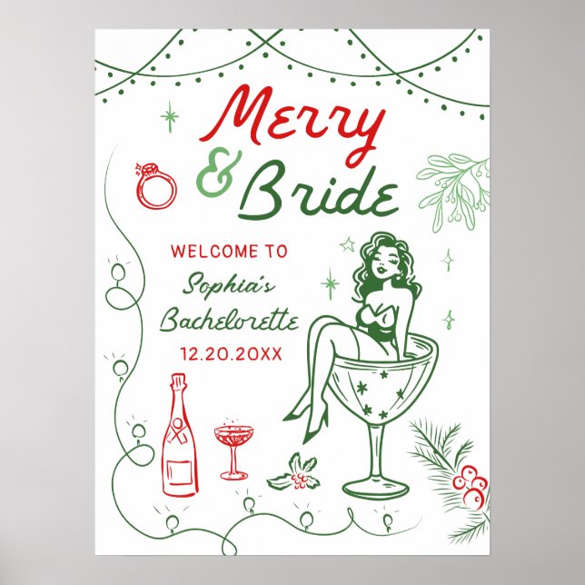 Póster Navidades De Matrimonio Y Novia Poster De Bachelor (Frente)