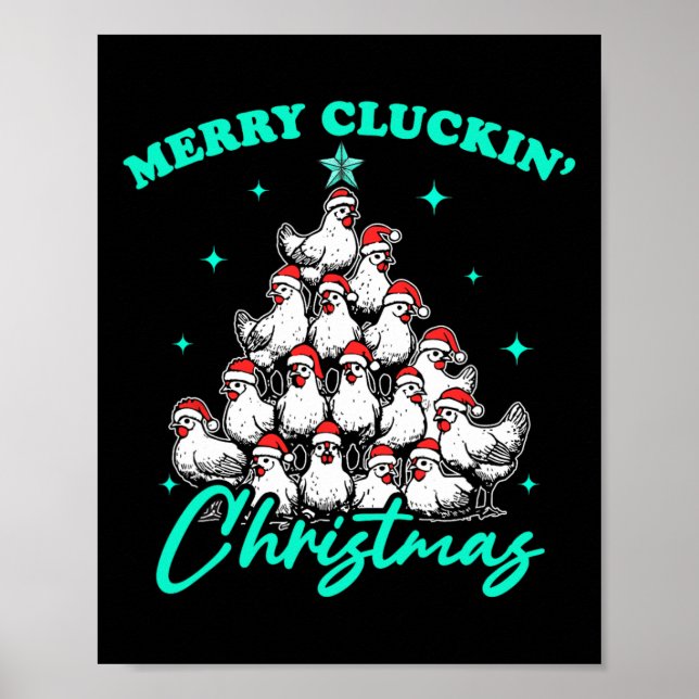 Póster Navidades de Merry Cluckin (Frente)
