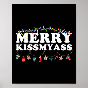 Póster Navidades de Merry Kissmy iluminan navidad sarcást