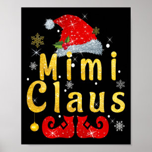 Póster Navidades de Mimi Claus Santa Hat Paja