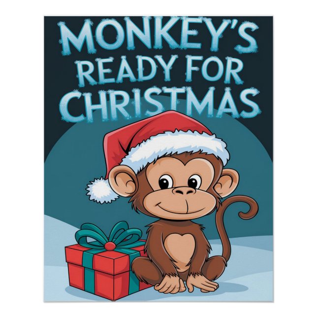Póster Navidades de monos (Anverso)