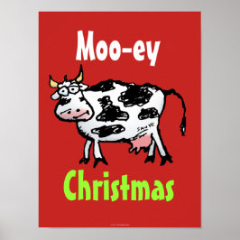 Póster Navidades de Moo-ey Funny Cow Poster