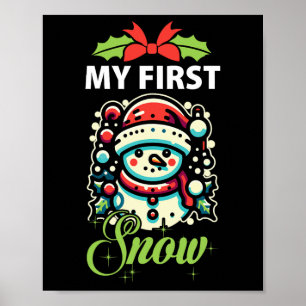 Póster Navidades de navidad de invierno de mi primera nie