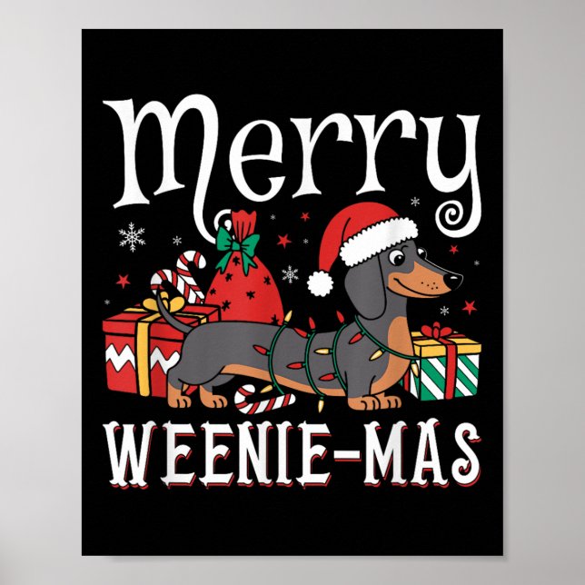 Póster Navidades de Navidad de Merry Weenie-mas Weenie Da (Frente)