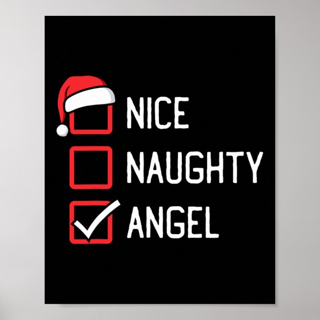 Póster Navidades de Nice Naughty List Angel 1 (Frente)
