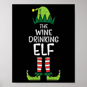 Póster Navidades De Nochebuena De Vino Para Mamá De Famil