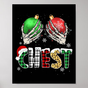 Póster Navidades de nueces de pecho castañas Navidad Pare