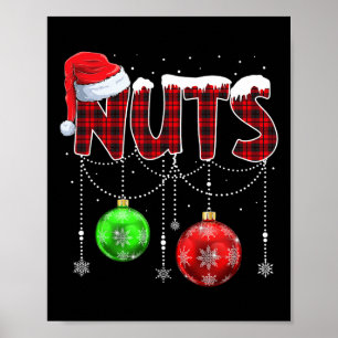 Póster Navidades de nueces de pecho divertidas familiares