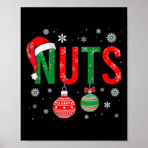 Póster Navidades de nueces de pecho Divertido Pareja coin