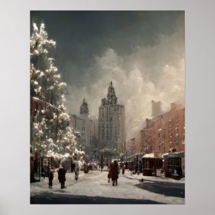 Póster Navidades de Nueva York