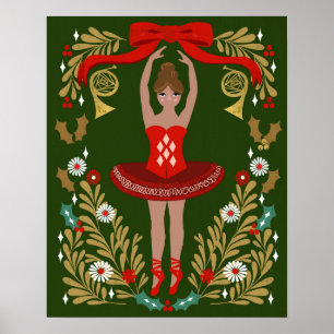 Póster Navidades de Nutcracker Ballerina