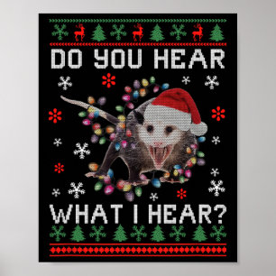 Póster Navidades De Opossum Escuchan Lo Que Escucho De Xm