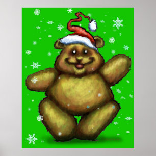 Póster Navidades de oso