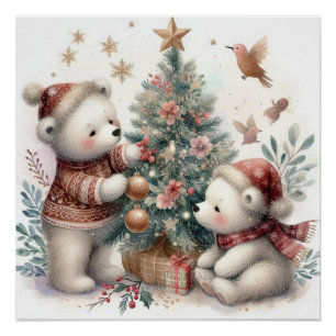 Póster Navidades de oso 1