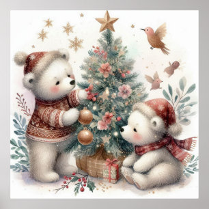 Póster Navidades de oso 1