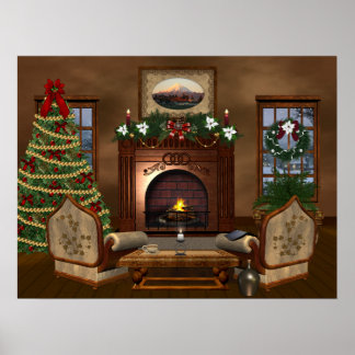 Póster Navidades de país acogedor Poster