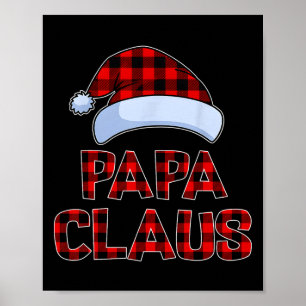 Póster Navidades de Papa Claus alumbran a la familia Paja