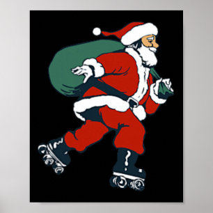 Póster Navidades de patinaje sobre patinaje sobre patinaj