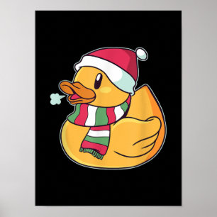 Póster Navidades de pato de cubo