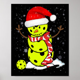 Póster Navidades de pelota de nieve con Gorra de Santa Ma