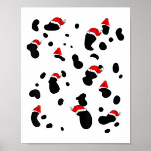 Póster Navidades de perro de vestuario dálmata niños muje