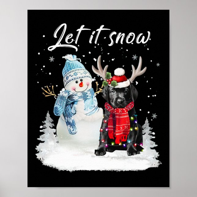 Póster Navidades de perros de Santa Dog de Labrador Nova  (Frente)