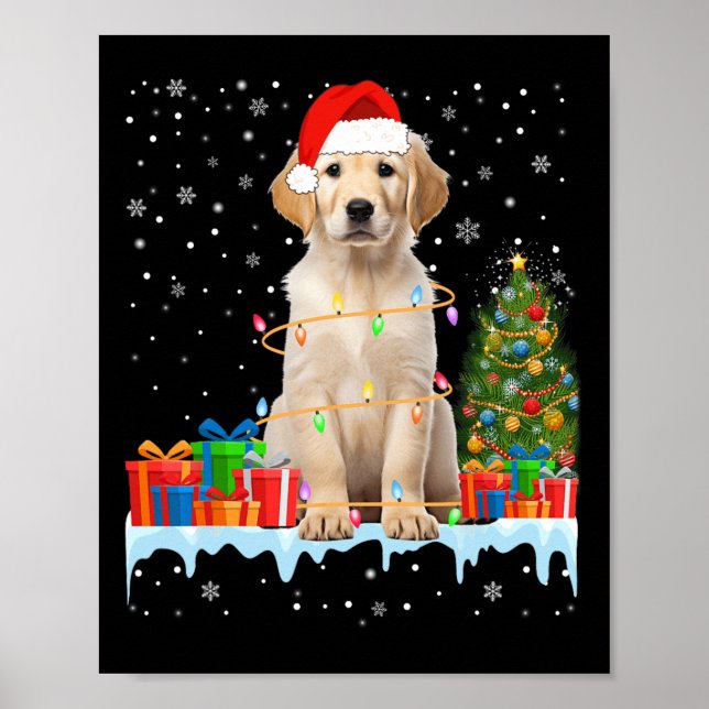 Póster Navidades de perros divertidos de Santa Labrador i (Frente)