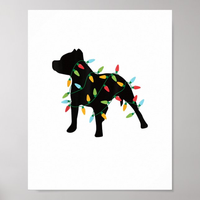 Póster Navidades de Pitbull Iluminan Navidades regalan Pe (Frente)