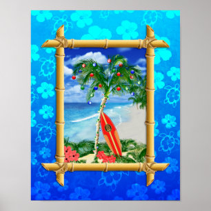Póster Navidades de playa