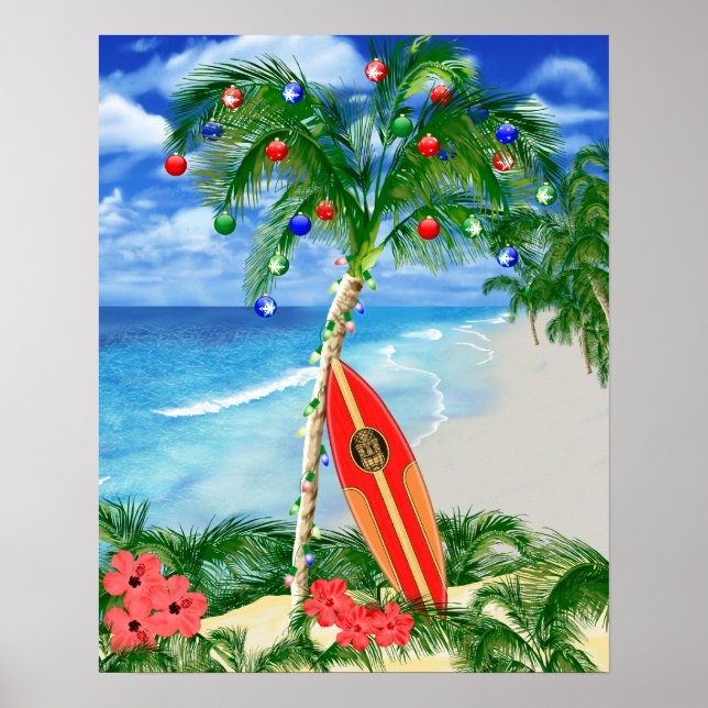 Póster Navidades de playa (Frente)