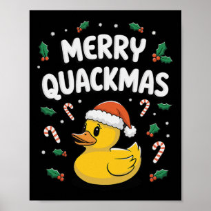 Póster Navidades de Quackmas de Merry Duck Rubber Regalos