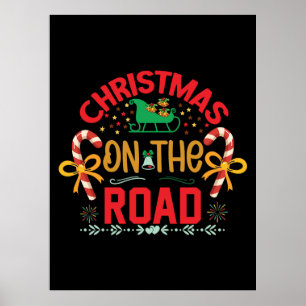 Póster Navidades De Regalos De Navidad En El Camino