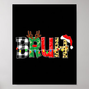 Póster Navidades de renos Bruh Rudolph Pajamas Holiday Xm