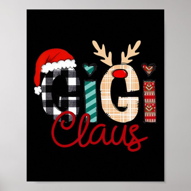 Póster Navidades de renos de Gigi Claus (Frente)