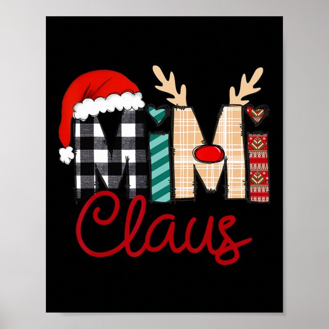 Póster Navidades de renos de Mimi Claus (Frente)