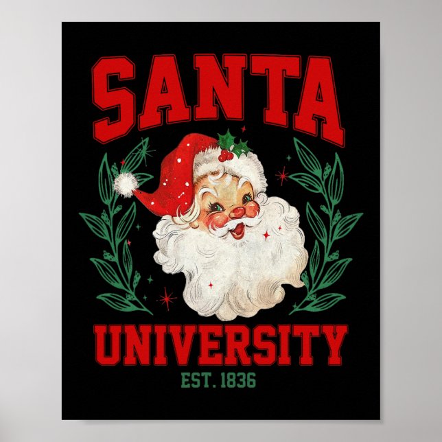 Póster Navidades de Retro divertidos de la Universidad de (Frente)