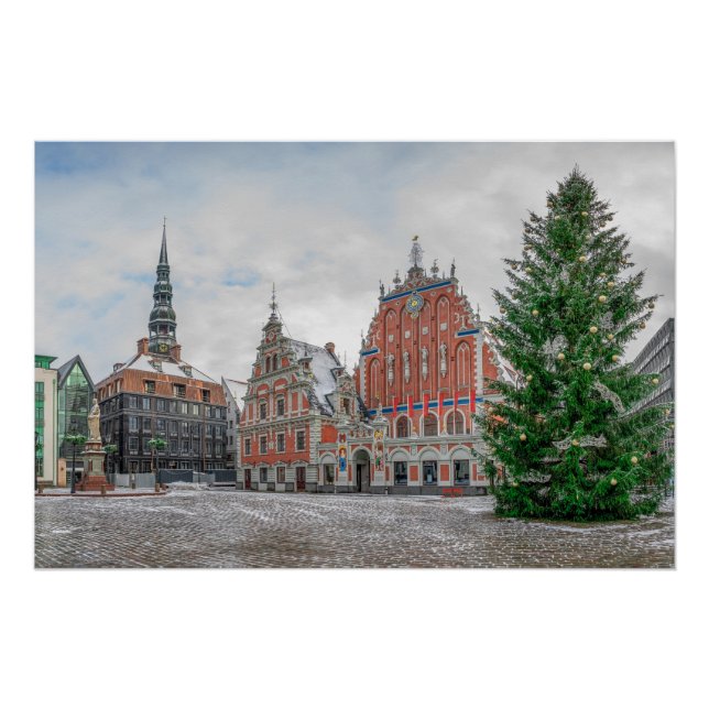 Póster Navidades de Riga Latvia (Anverso)