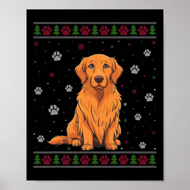 Póster Navidades de Rottweiler Sweater Xmas Mascota Anima (Frente)