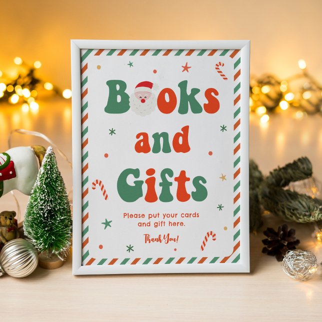 Póster Navidades de Santa Bebé Baby Shower Libros y regal (Subido por el creador)